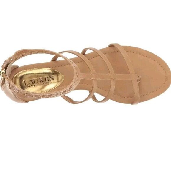 Ralph Lauren 100% leather upper "Meira" sandal Size 10B MSRP $129‎ - Picture 2 of 14